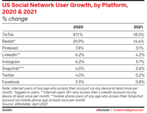 US Social Network User Growth